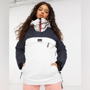 Surfanic Powder 10K-10K ski and snowboard jacket, red white and blue. Size M